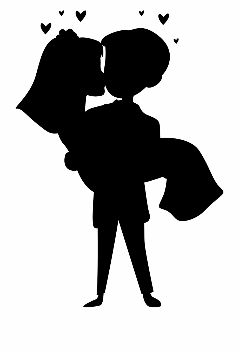 Wedding Love Couple Silhouettes Clip Art - Couple Clipart 