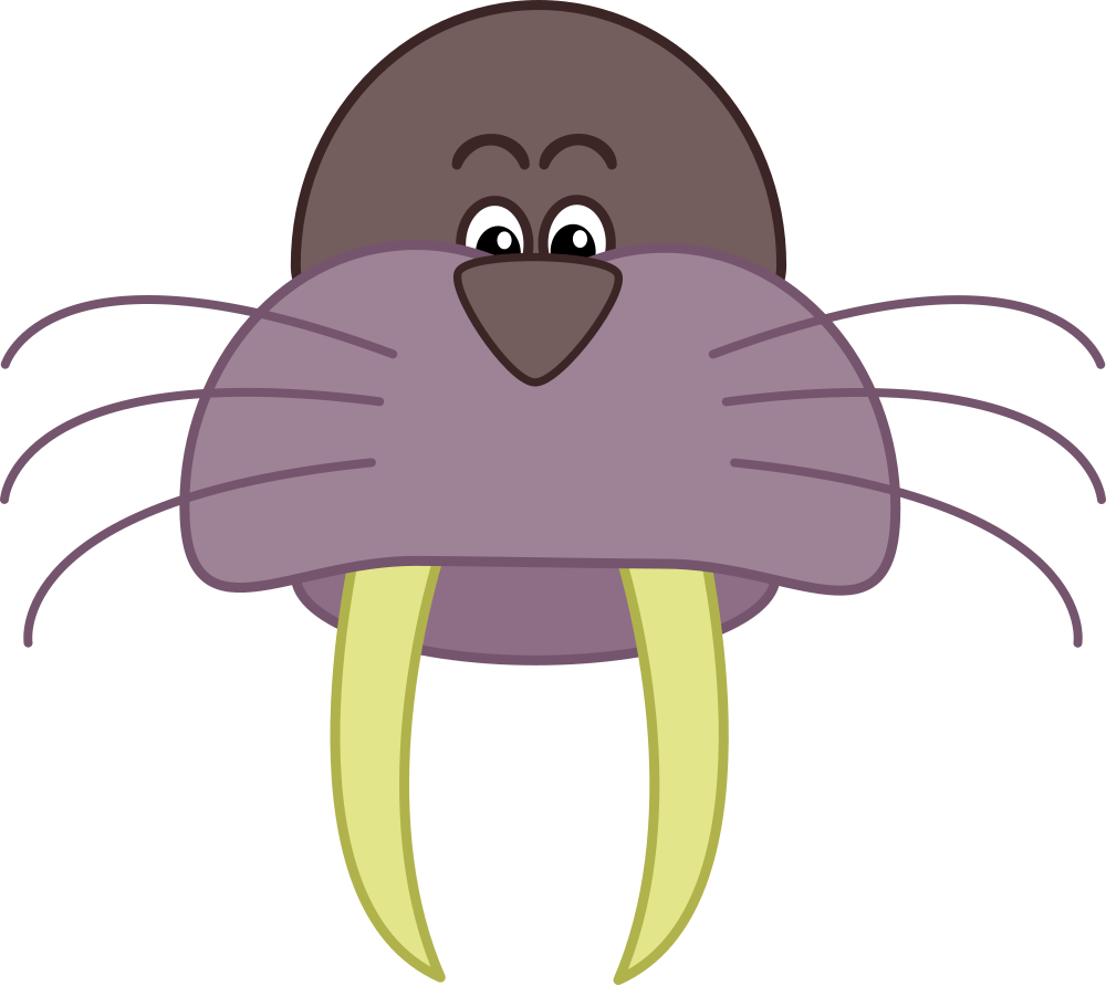 walrus head cliparts
