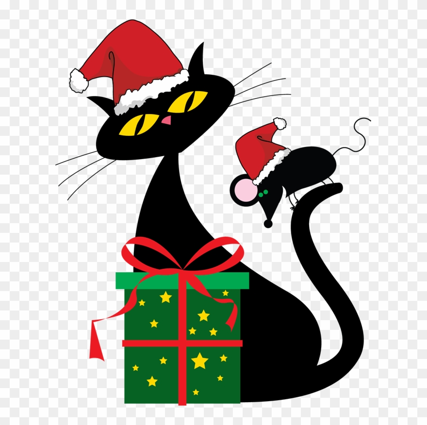 cat christmas cliparts
