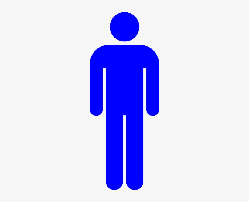 blue male toilet sign - Clip Art Library
