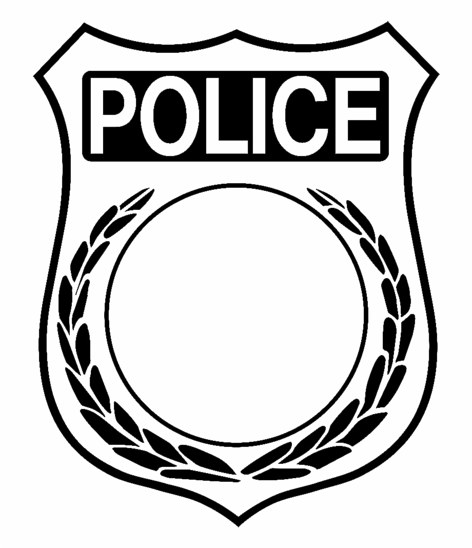 police badge clipart black and white - Clip Art Library