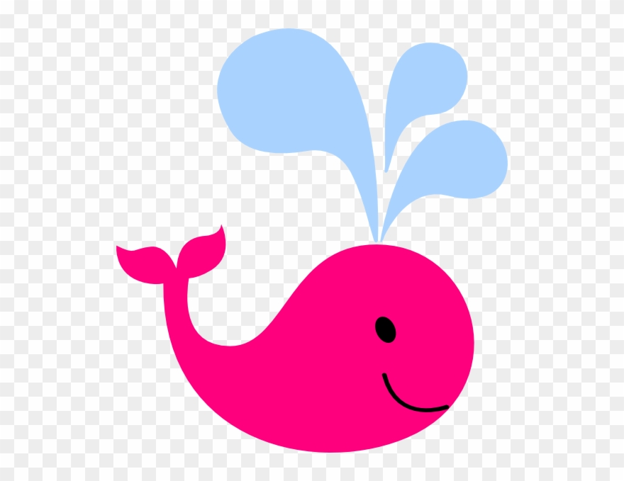 pink whales cliparts