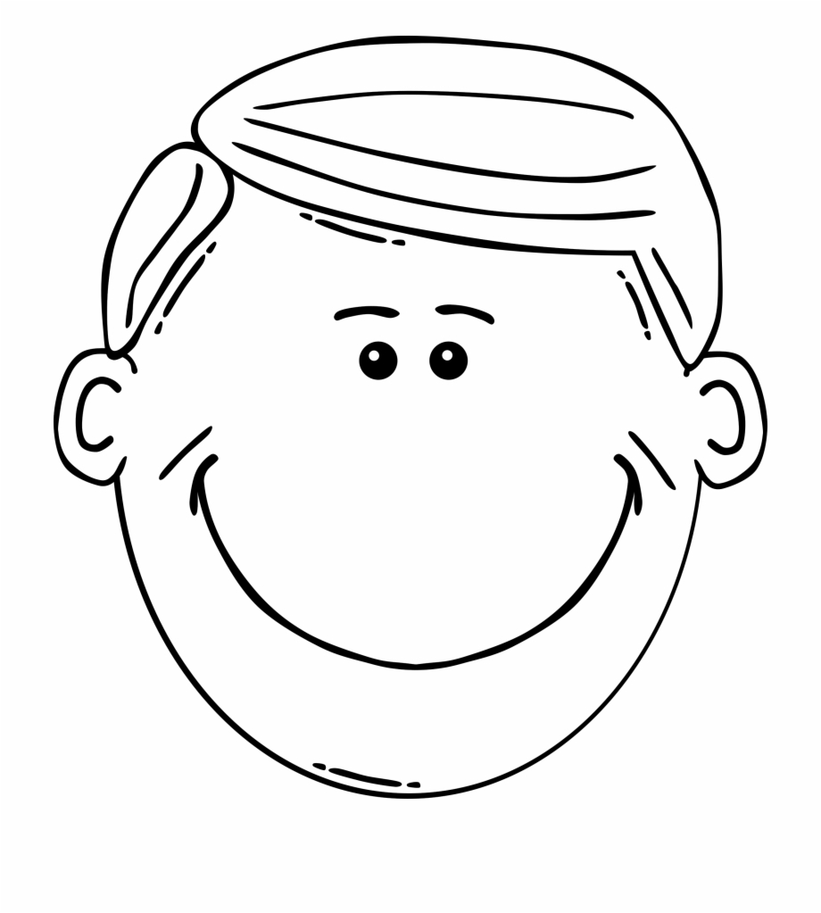 Father Face Clipart Black And White