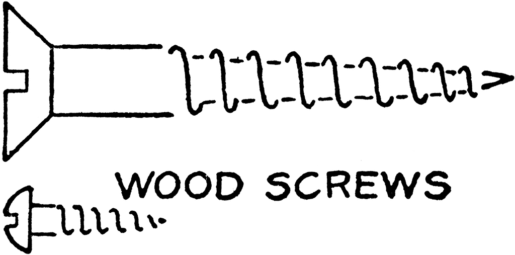 wood screw cliparts