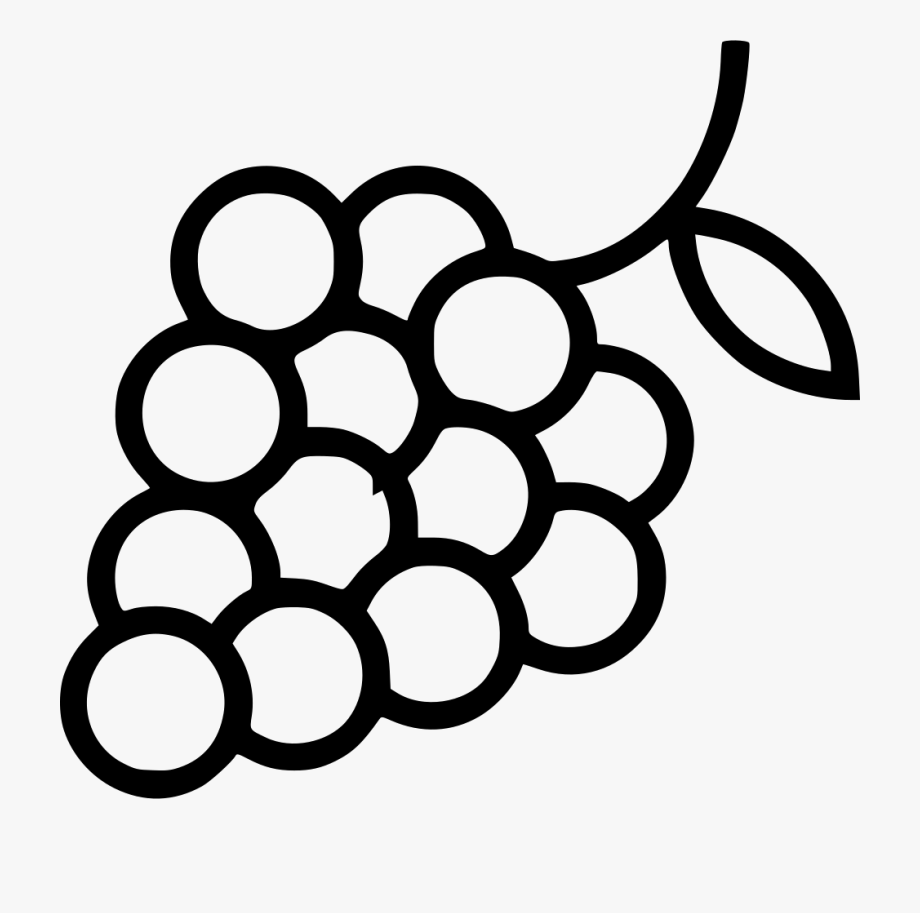 grapes clip art black and white