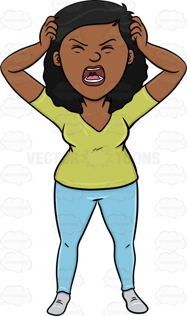 angry woman clip art
