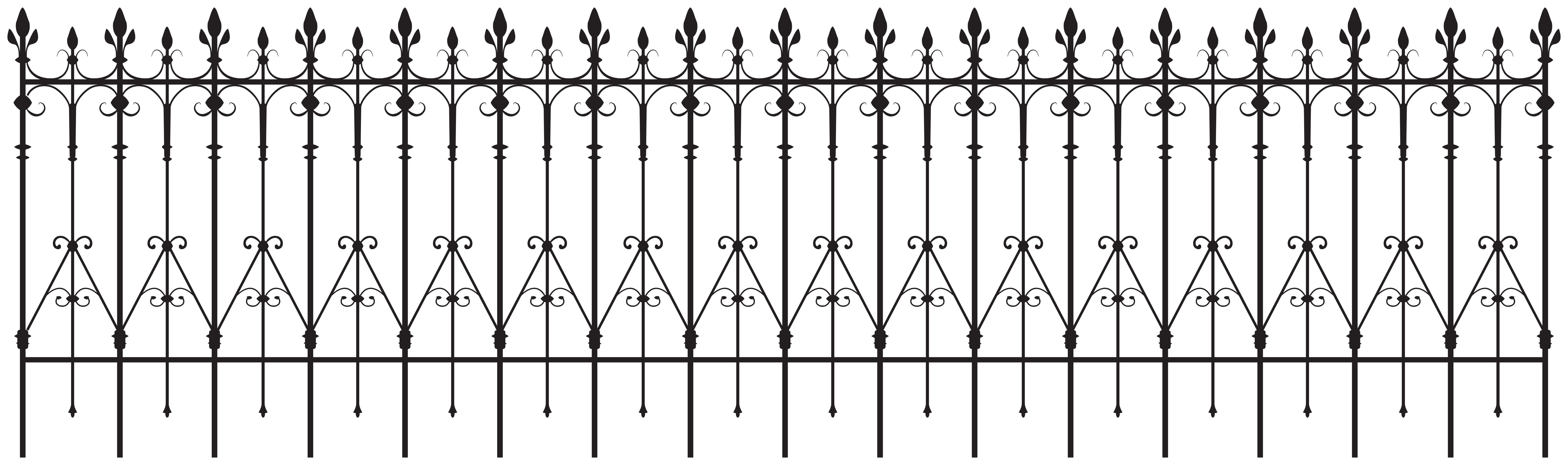 black fence cliparts