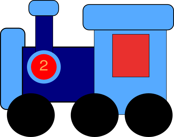 Blue train engine clipart free clipart images 