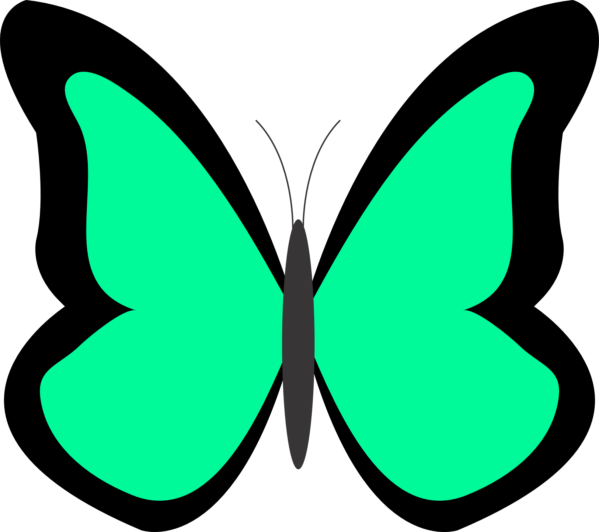 single butterfly cliparts