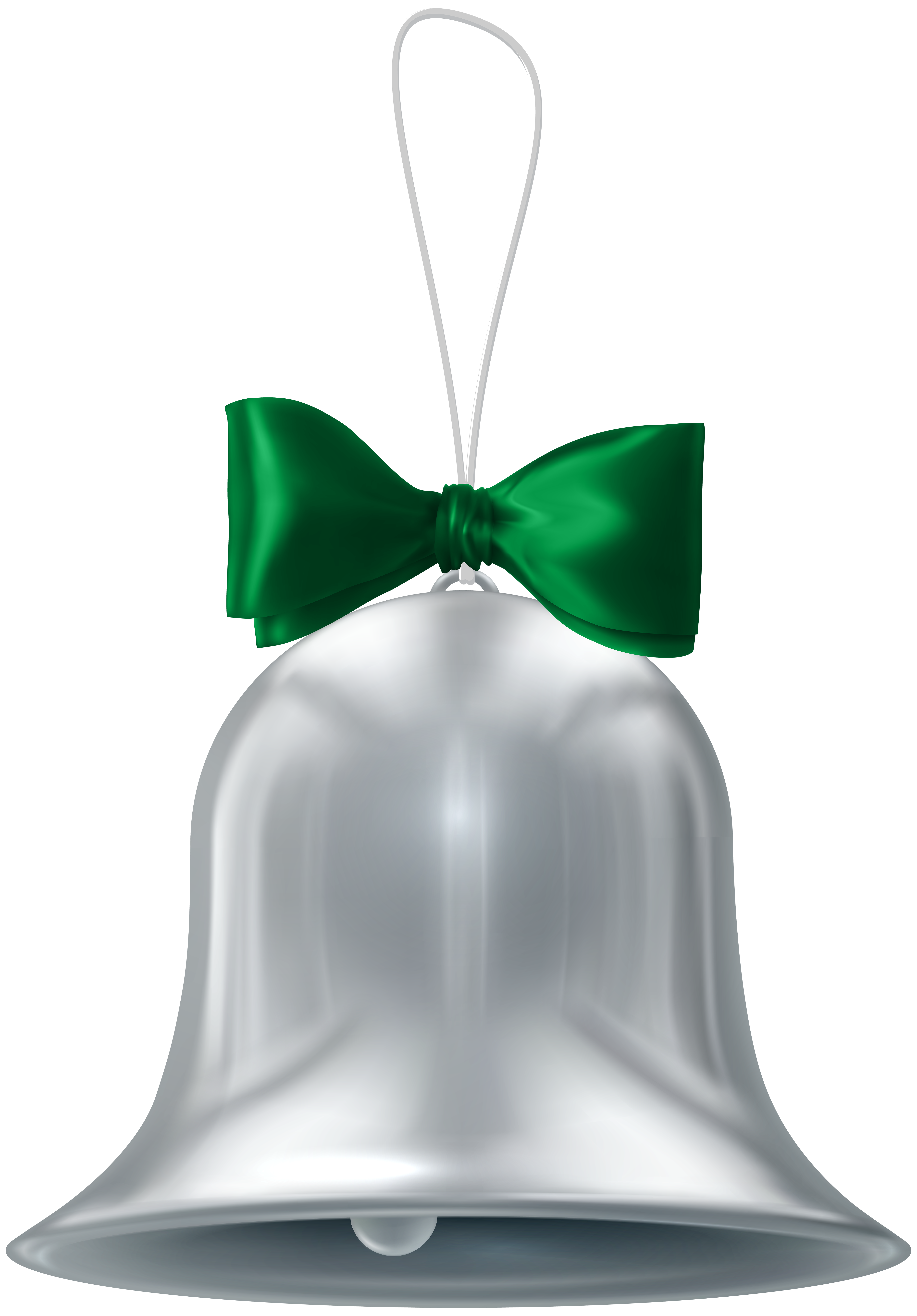 Christmas Silver Bell PNG Clipart Image​