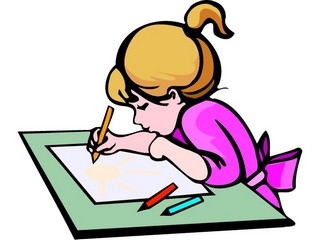 person drawing a picture clipart