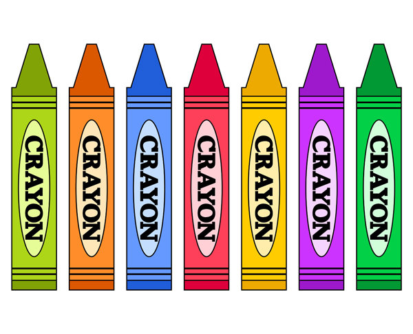 set of crayons clipart - Clip Art Library