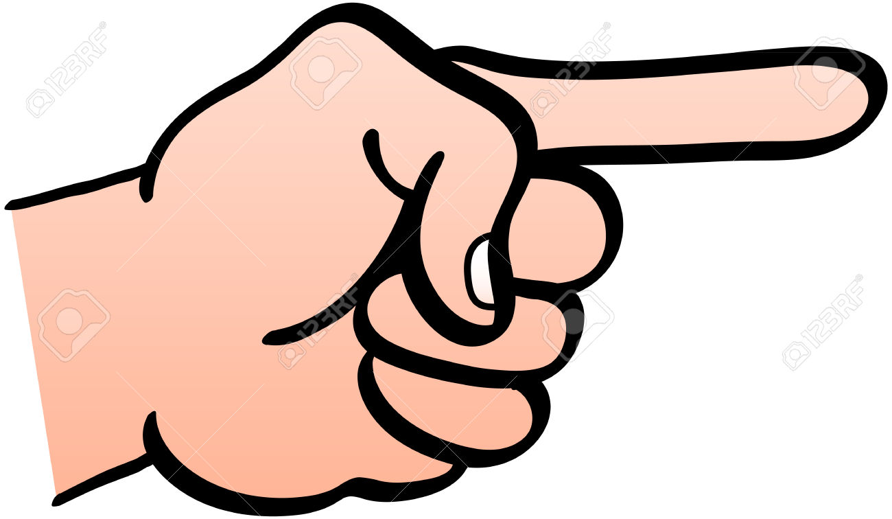 cartoon pointing finger clipart