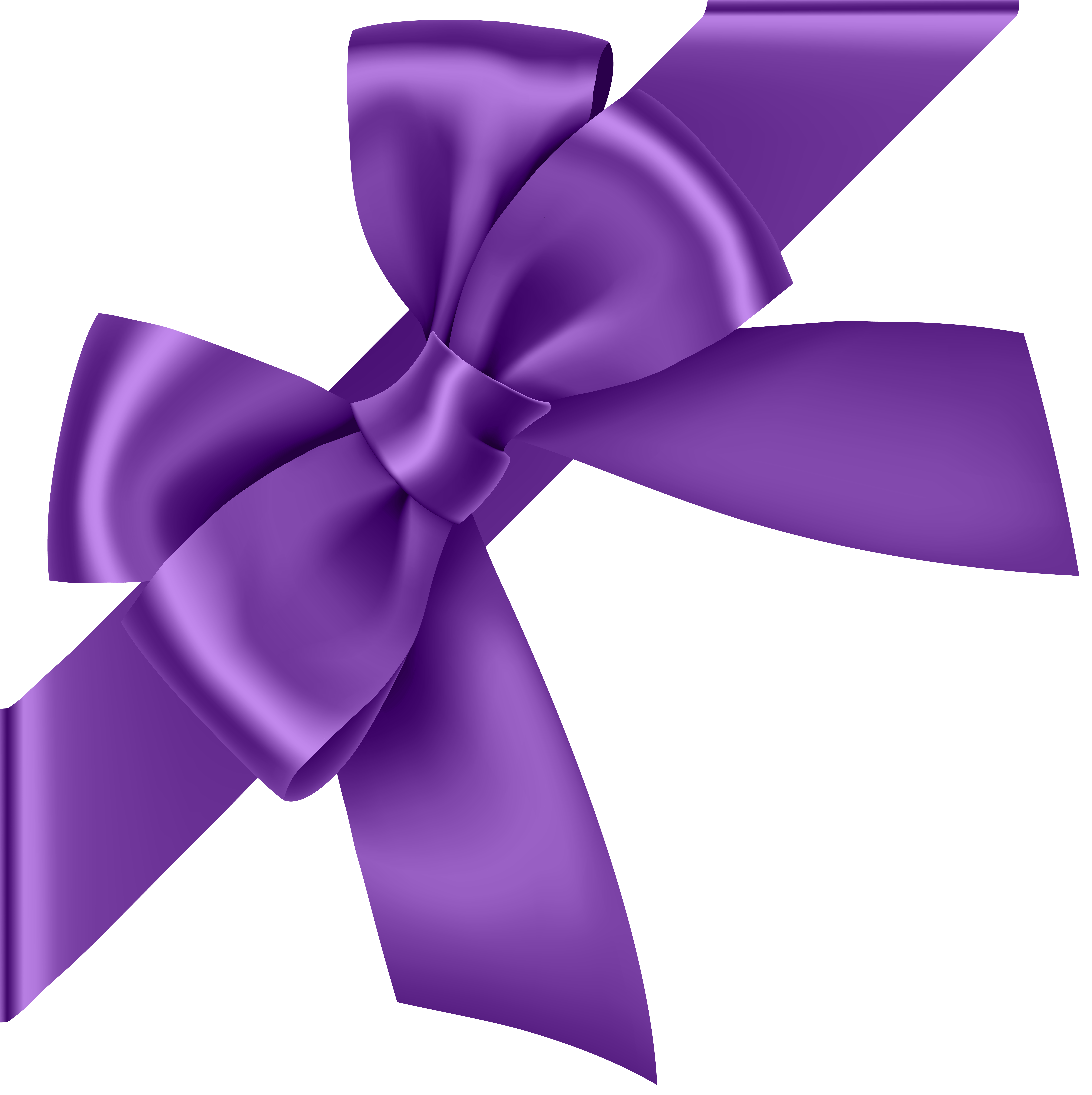Purple Corner Bow Transparent Clip Art Image | Gallery - Clip Art Library