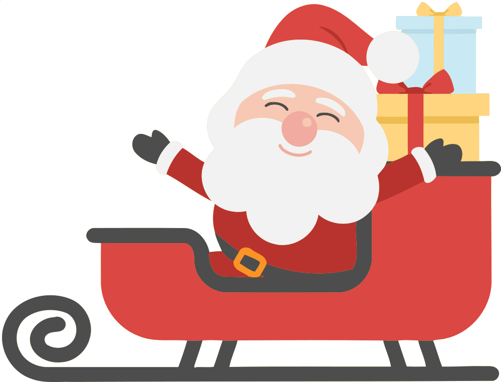 santa sled cliparts