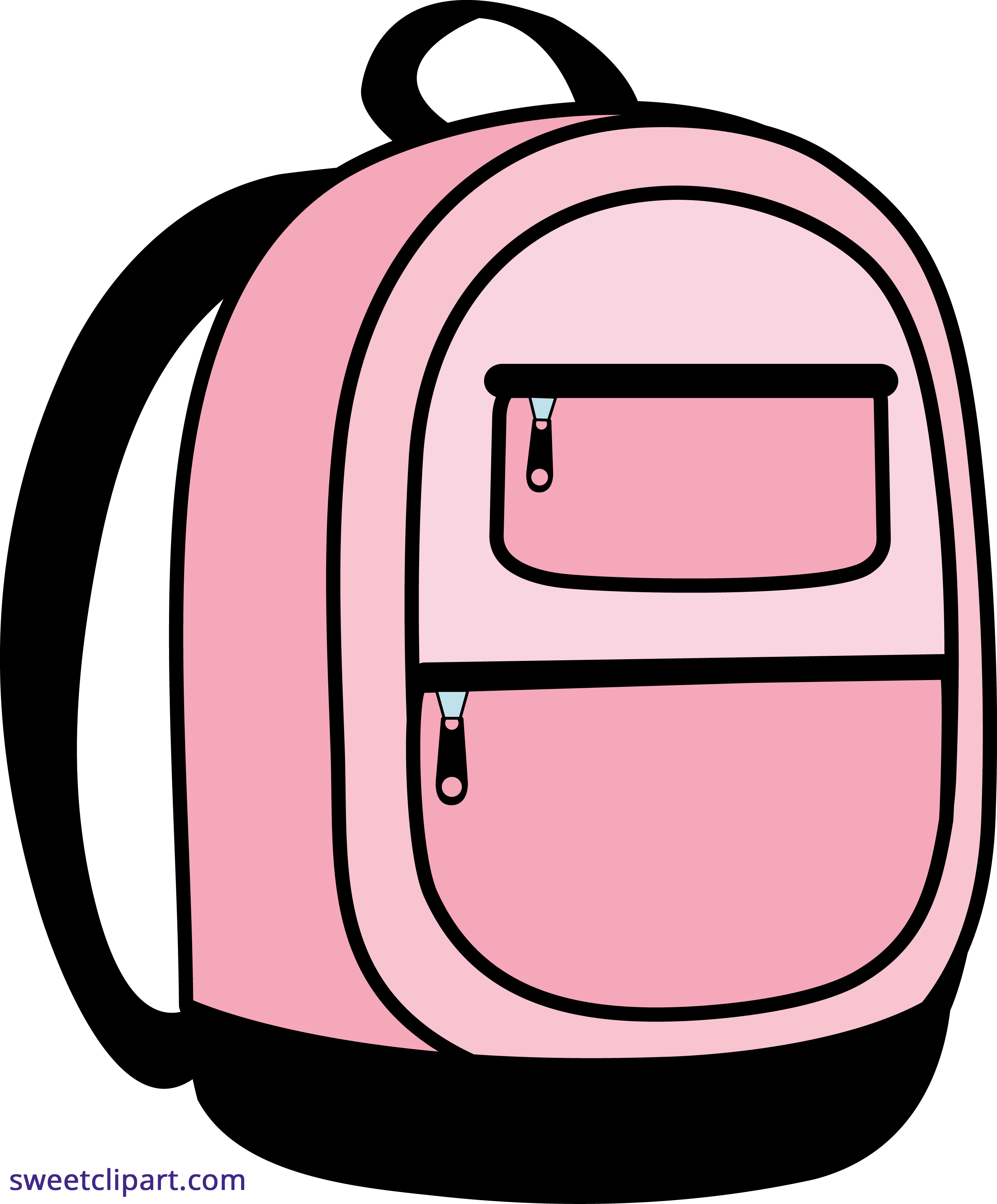 pink backpack clipart - Clip Art Library
