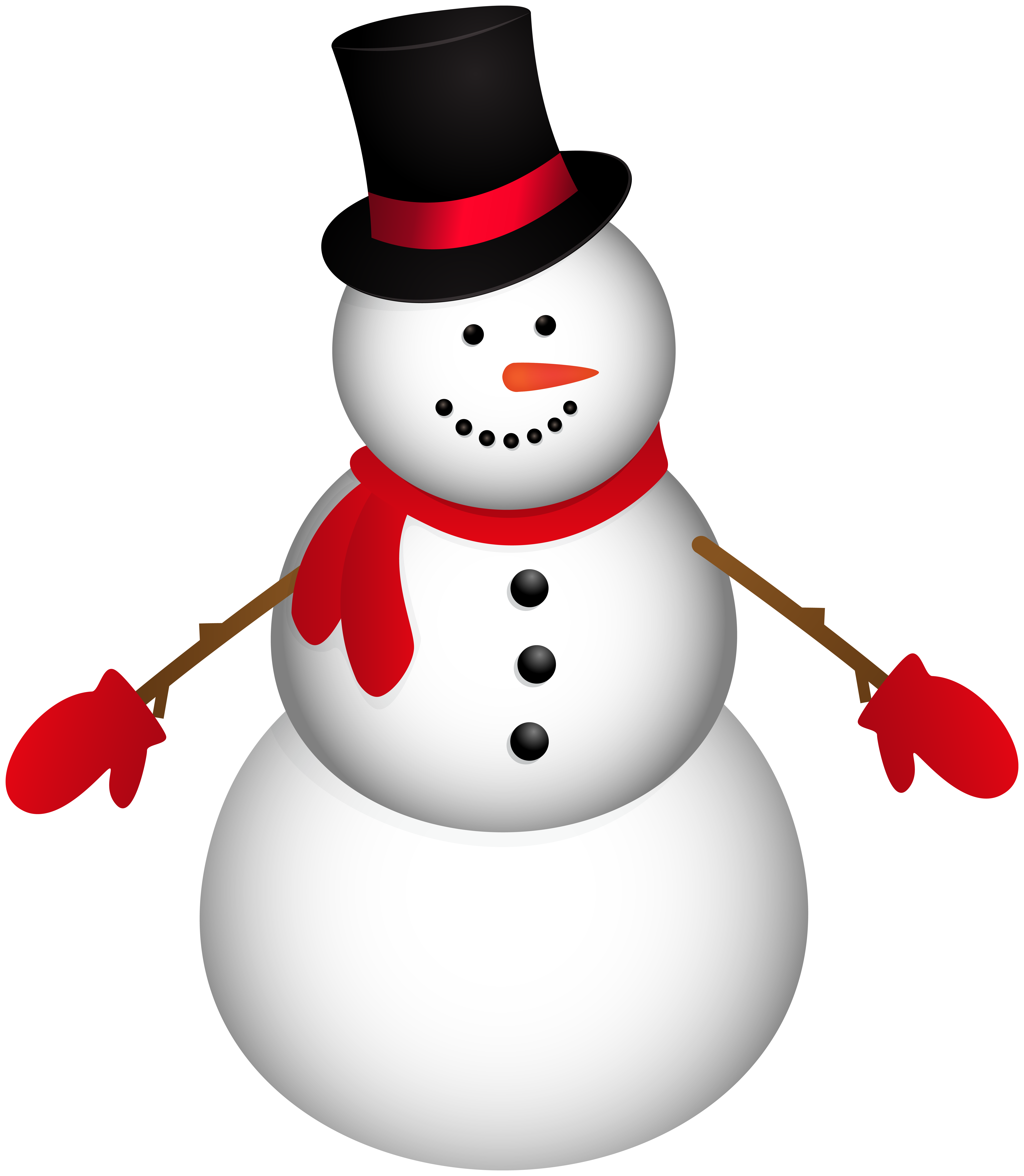 Snowman with Red Scarf PNG Clip Art Image | Gallery Yopriceville - Clip ...