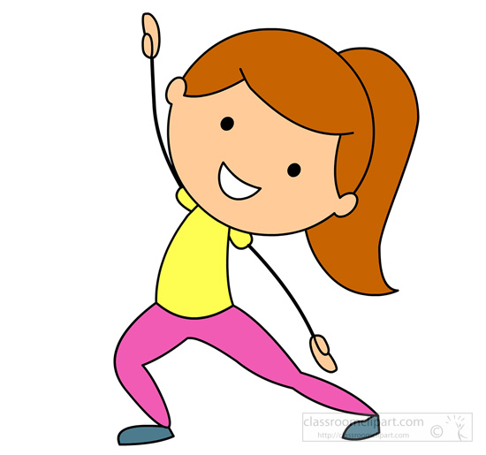 girl workout cliparts