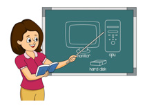 teacher computer cliparts