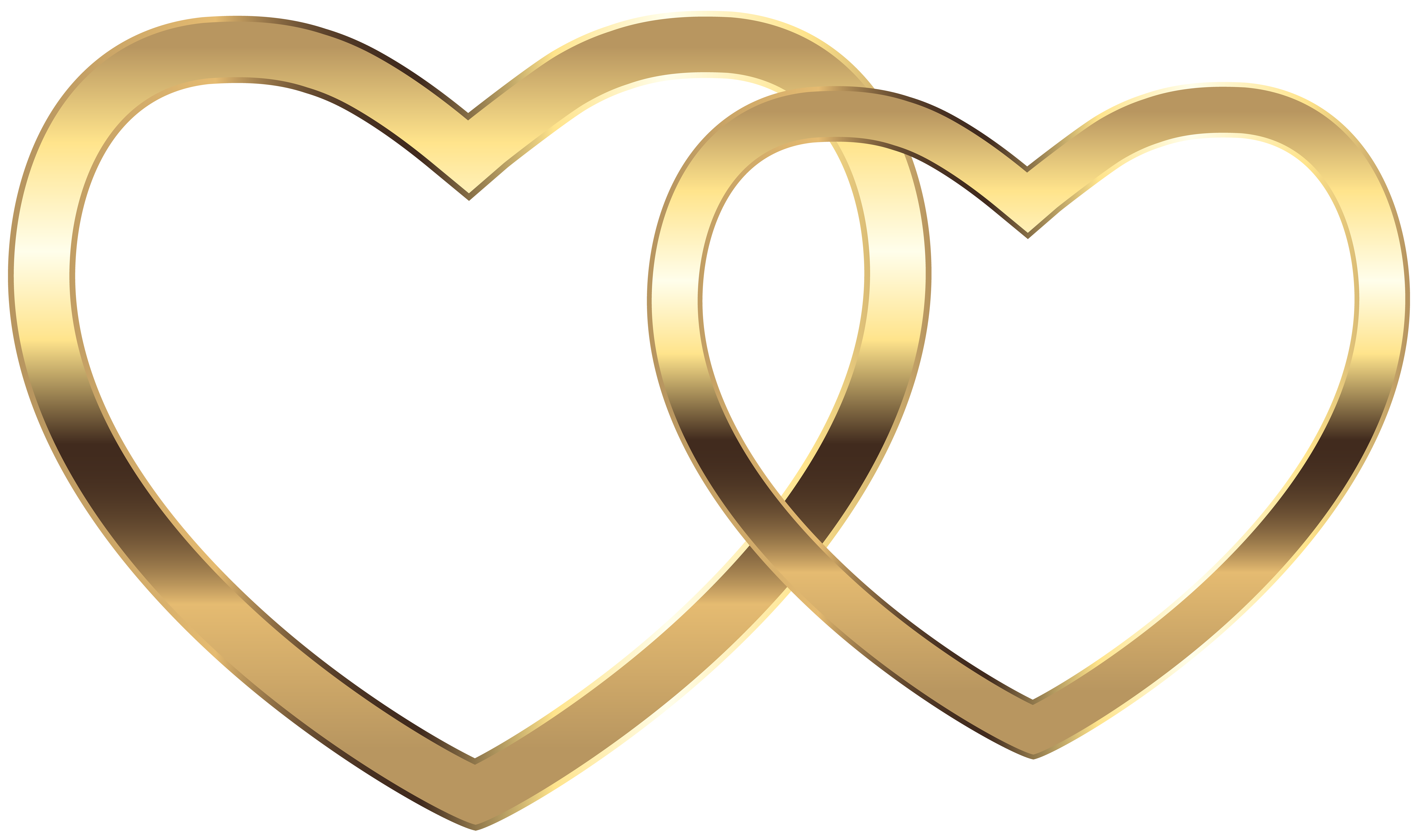 Golden Hearts Clipart Beautiful And Elegant Designs