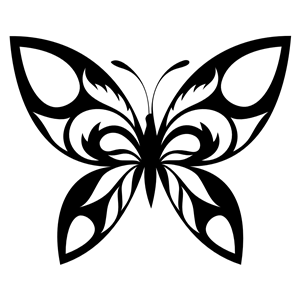 tribal butterfly cliparts