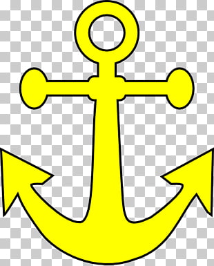 Yellow anchor clipart on transparent background