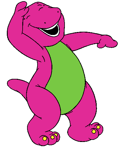 barney and friends frog on log clipart