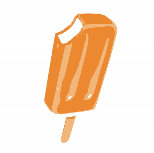 orange creamsicle sticker - Clip Art Library