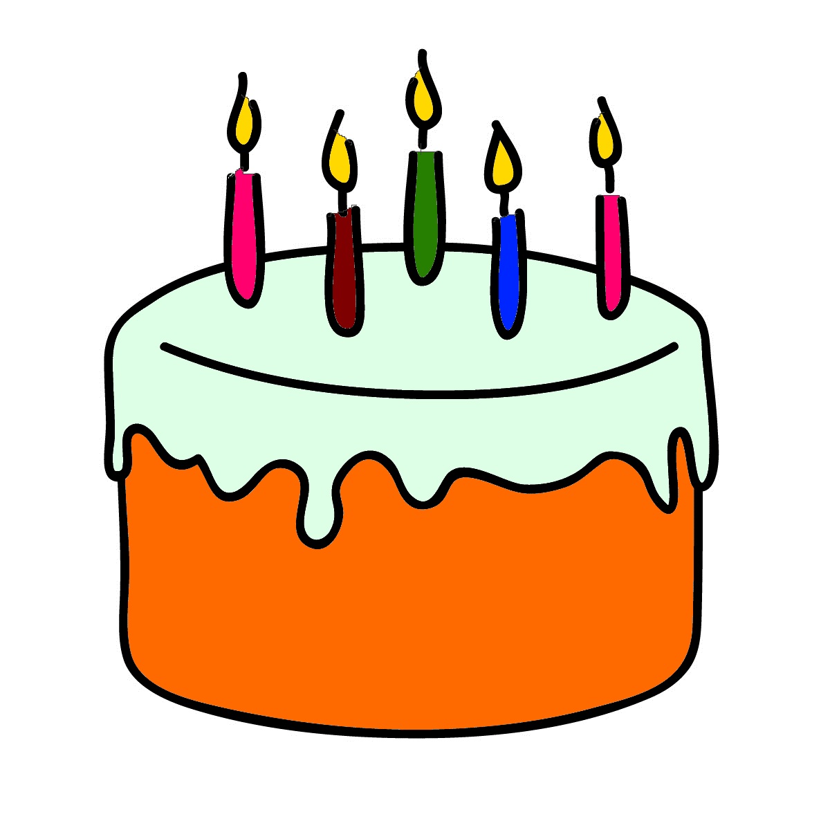 Watercolor birthday cake clipart. Logo Cake (877307)