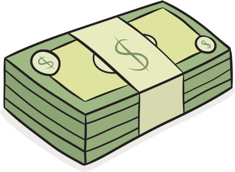 cartoon money stacks