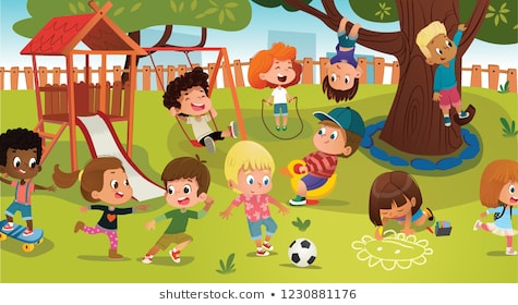 playing children clipart