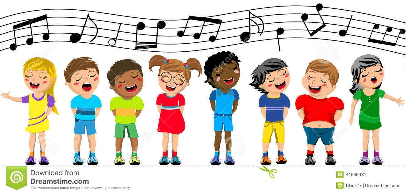 Kids Singing And Dancing Clipart