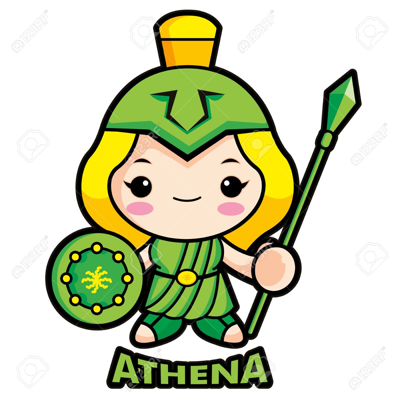 cartoon goddess athena
