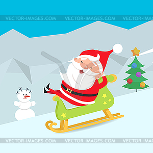 snow santa cliparts