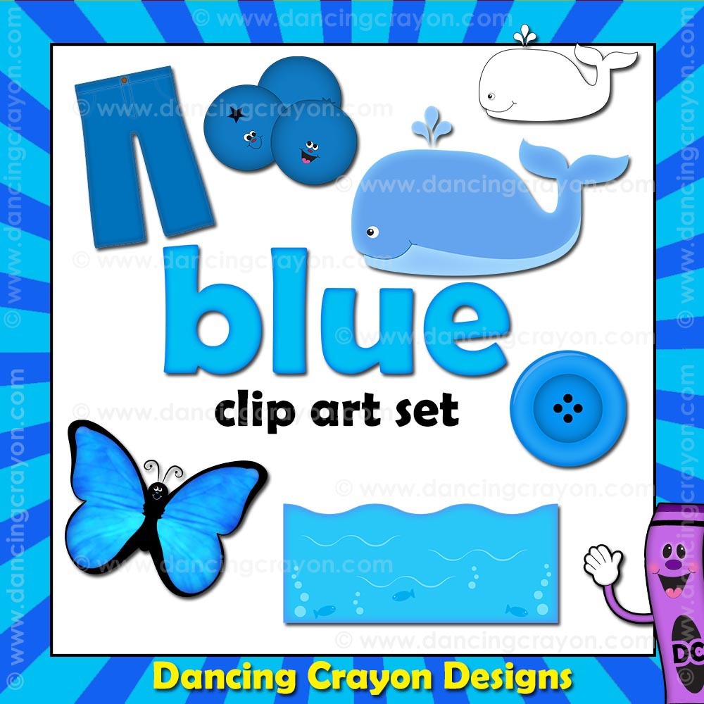 things with blue colour - Clip Art Library
