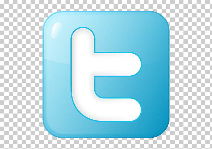 Blue square Twitter logo with white "t" symbol