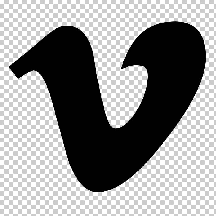 Black Vimeo logo on transparent background