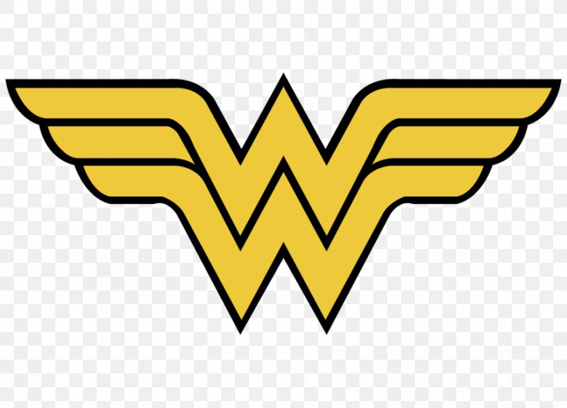 Golden Wonder Woman logo with wings on transparent background