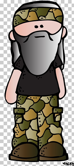 Cartoon illustration of a man with a beard wearing camouflage gear and a bandana.