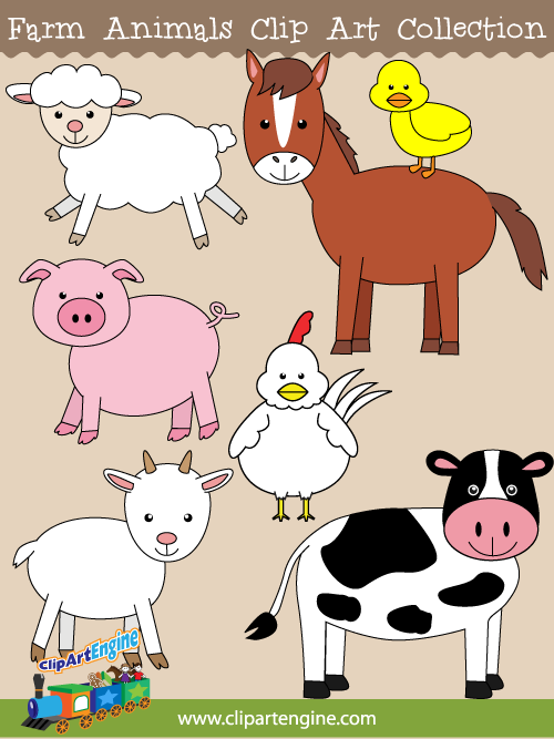farm animals clipart for kids