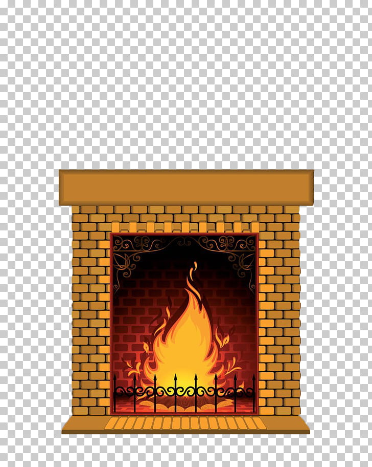 Fireplace Cartoon , Hand painted fireplace PNG clipart | free 