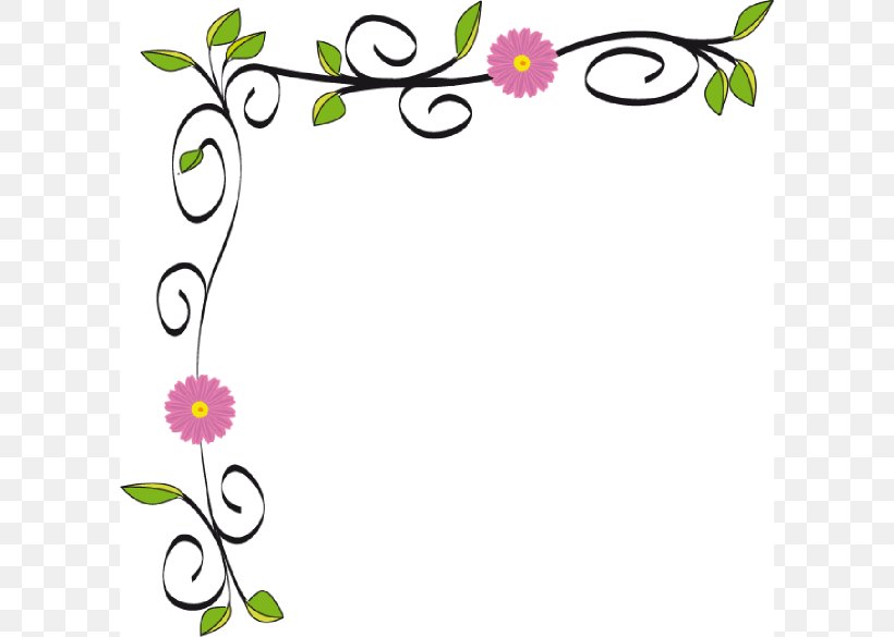 Simple Flower Border Designs Clip Art Library 8033