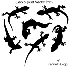gecko silhouette cliparts