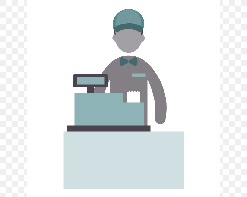 cashier modern cliparts