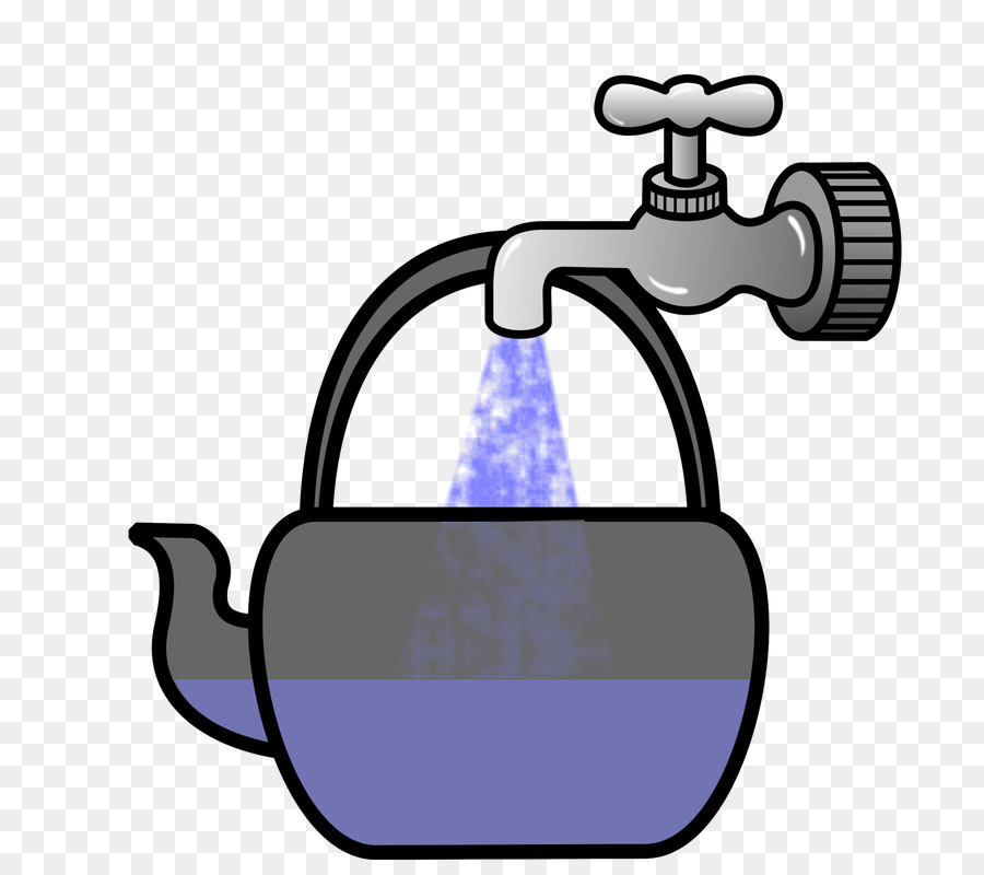 filling kettle with water - Clip Art Library