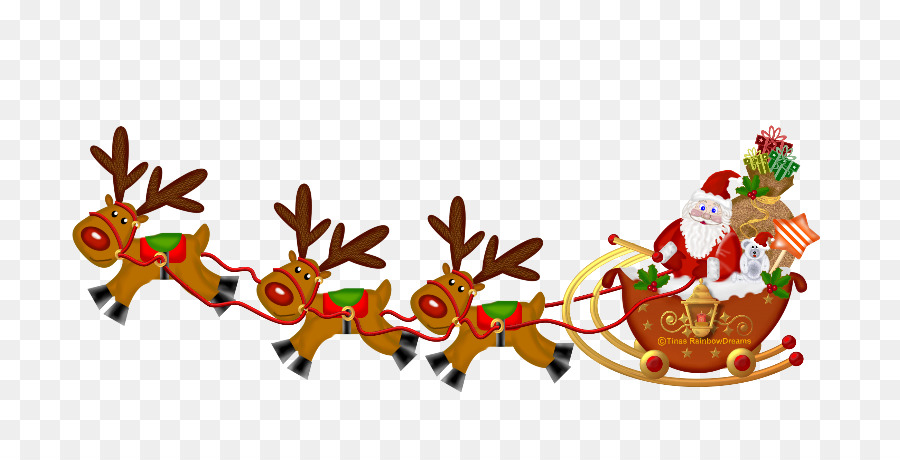 santa claus and reindeer clip art