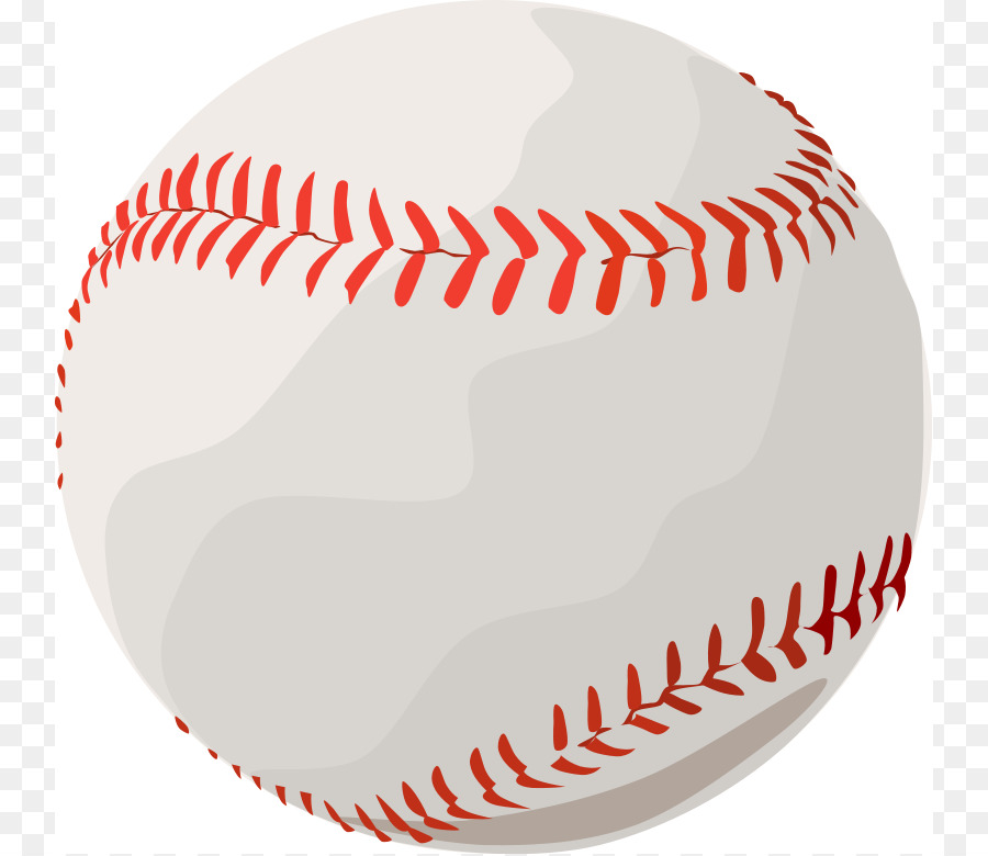 A white baseball with red stitching, shown in a detailed illustration.