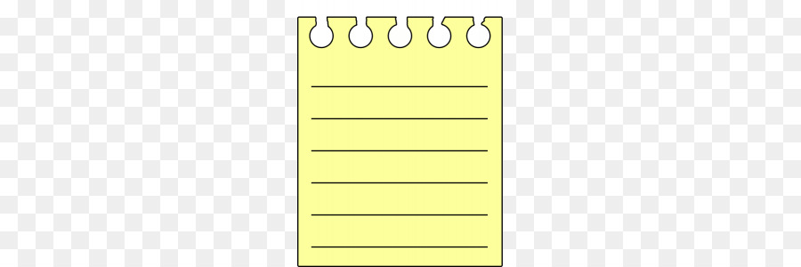 Yellow lined notepad with perforated top edge on a checkered background