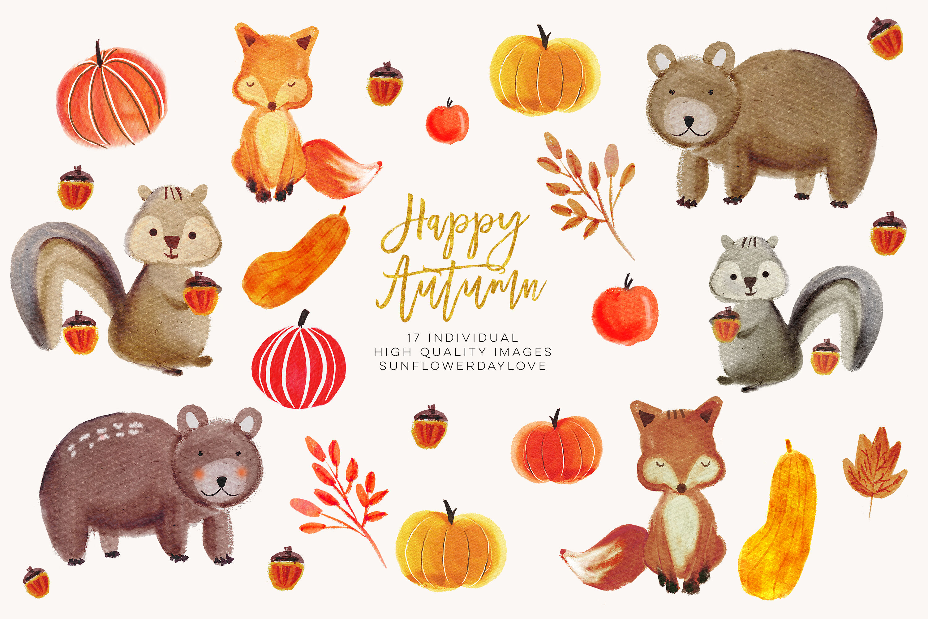 Autumn Animal Clipart Free Download Unique Illustrations