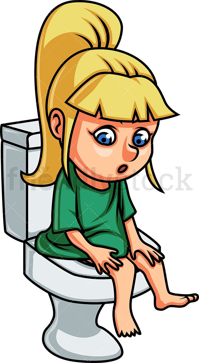 sitting on a toilet clipart free